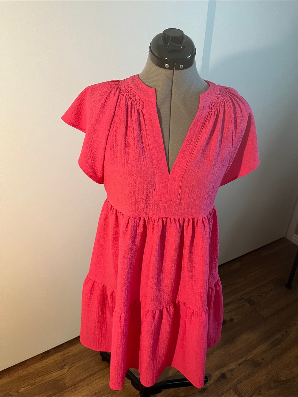 Calvin Klein Hot Pink Textured Dress Top